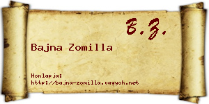 Bajna Zomilla névjegykártya
